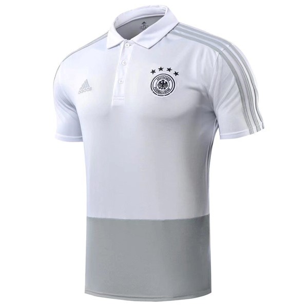 Polo Alemania 2018 Gris Blanco